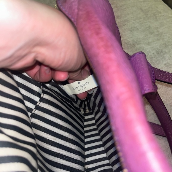 Kate Spade VIOLET PURPLE Shoulder Bag All Pebble Leather Purse - Picture 12 of 12